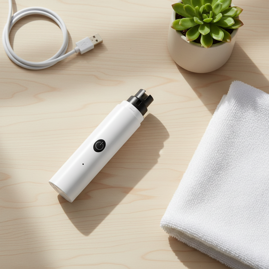 Lima de uñas eléctrica con luz LED para perros y gatos