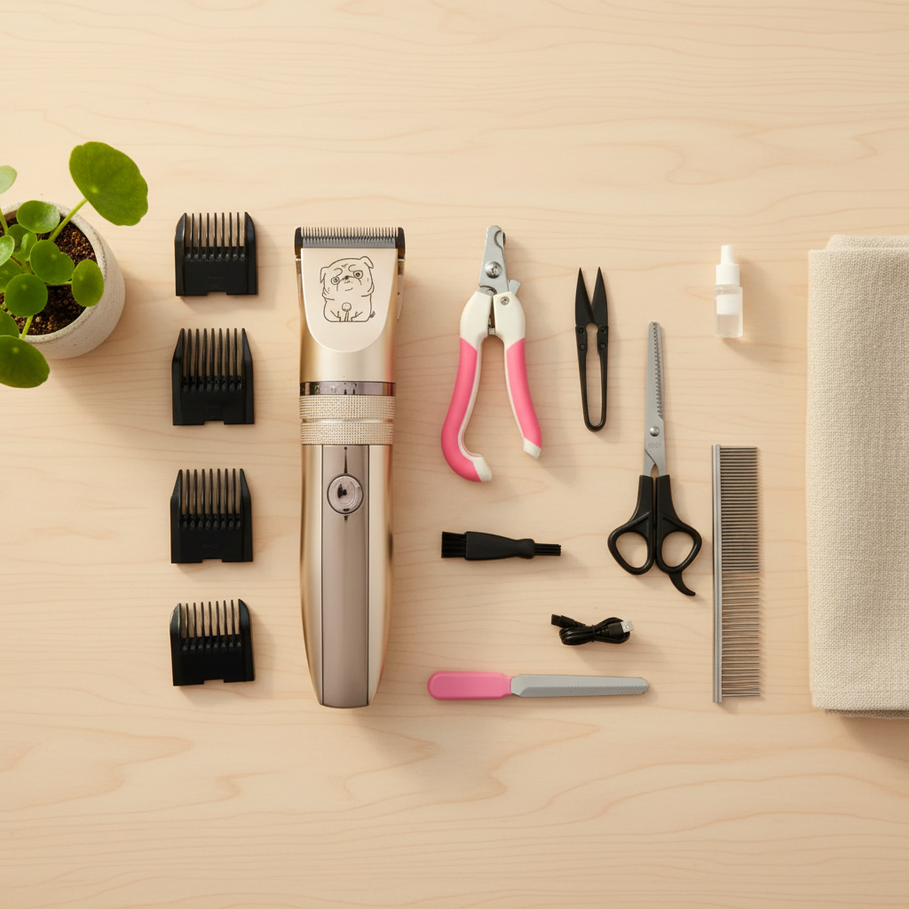 Kit Profesional Cortapelo para Mascotas | Inalámbrico y Recargable