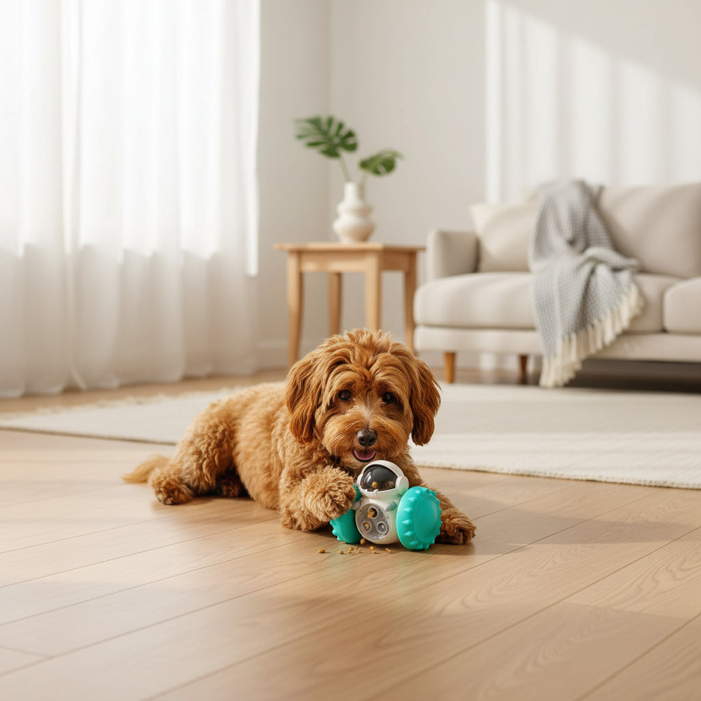 Juguete Interactivo Dispensador de Comida para Perros | Robot Anti-Ansiedad